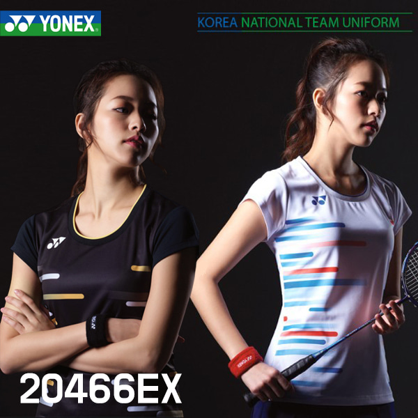 요넥스 2019 S/S 20466EX 여자 국가대표 유니폼 반팔티 20466 여성 국대 반팔 라운드 티셔츠