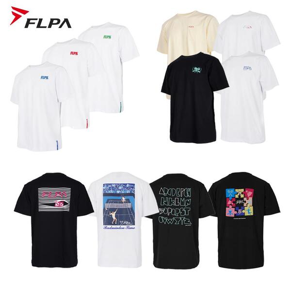플파 배드민턴 남녀공용 반팔 티셔츠 FLPA 굿에너지 퍼즐 몬스터 로고 플라이파워