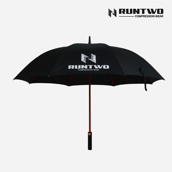 런투 원터치 자외선차단 스포츠 장우산 RUNTWO 블랙